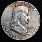1963 D Franklin Half Dollar. AU Nicely Toned