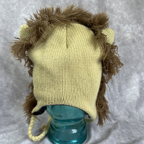 Cappello invernale animale peluche maglia leone caldo adulto berretto patta sci patta orecchie - Foto 4 di 6