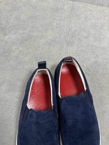 ISAIA Wildleder Blau Halbschuhe Slipper Schuhe Sneaker Italy Gr. 9 42 43 - Bild 11 von 12