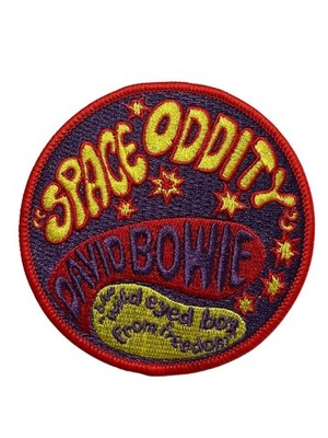 David Bowie Space Oddity Embroidered Iron On Patch - OFFICIAL 39-C