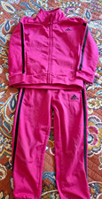 ADIDAS LONG SLEEVE PINK ZIP UP SWEATSHIRT/PANTS SIZE 4