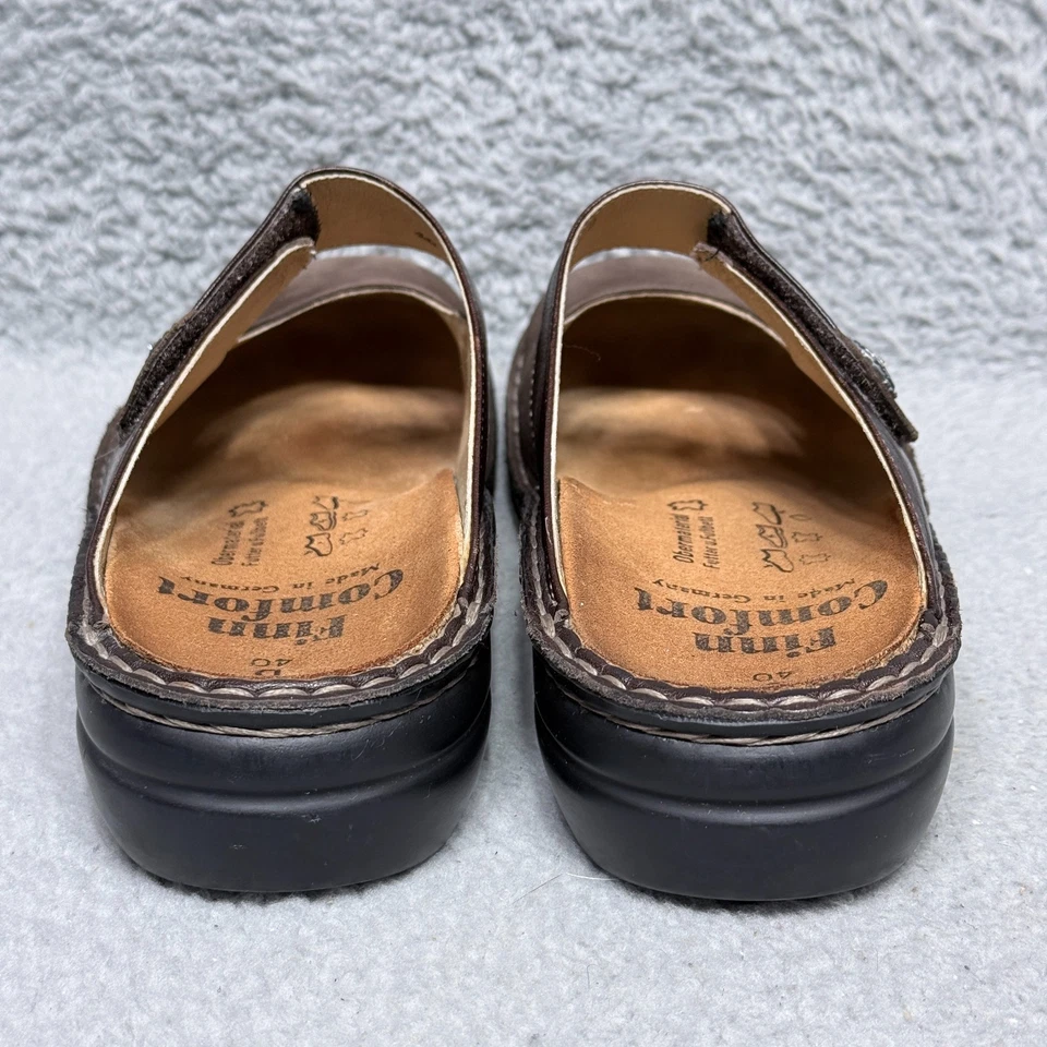 Finn Comfort Stanford Womens Size 9-9.5 Wide Mary Jane Slide Brown Leather - Image 4 of 4