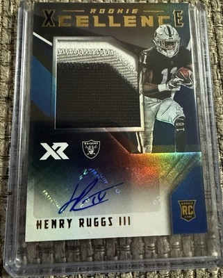 2020 Panini XR - Rookie XL Swatch Autographs Henry Ruggs III #RXL-HR Gold / 25