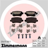 Zimmermann BremsbeläGe Hinten FüR Opel Meriva Zafira B KIA Venga Cee'd