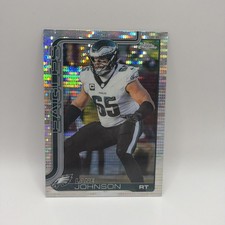 2025 Topps Chrome Football 246 Lane Johnson Pulsar Refractor Philadelphia Eagles