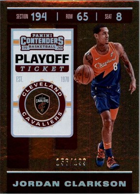 2019-20 Panini Contenders Playoff Ticket #50 Jordan Clarkson /199 - BSK