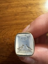 Antique Victorian Gold Filled Intaglio Seal Fob Agate Love Birds C.1830s-1850s