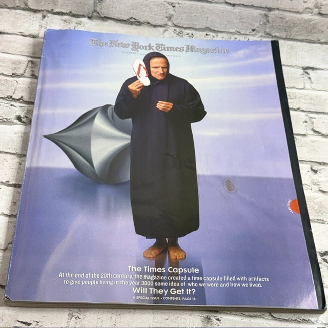 Vintage Y2K New York Times Magazine Robin Williams Cover December 1999 End World