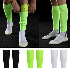 1 pair Grip Soccer Socks & Shin Guard Sleeves Non-Slip Sports Sleeve Socks Men