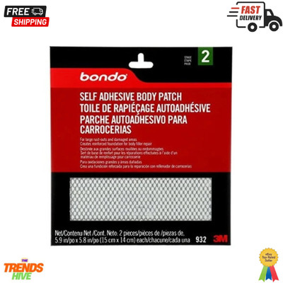 Bondo Self-Adhesive Body Patch, for Large Rust-Outs and Damaged Areas, 2 Patches