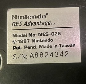 Authentic NES Advantage Joystick Controller (NES-026)