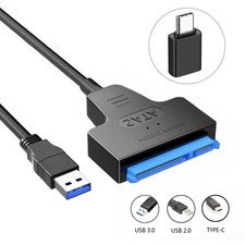 SATA to USB Cable USB 3.0 /Type-C to SATA III Hard Driver Adapter for 2.5" HDD/S