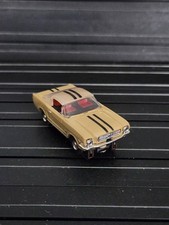 Aurora 1372 Tjet Ho Slot Car Beige Hardtop '65 Ford Mustang Blk Int. Red Seats