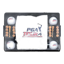 Team Effort PGA Tour 4 Balls 18 Wood Tees and Towel Bundle Golf Gift Set