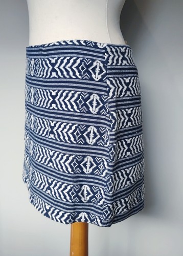 Size 20 Navy Aztec Print Mini Skirt Atmosphere - Picture 3 of 5