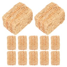 12 Pcs Little Hay Bales Small DIY Ornament Dollhouse Farm Accessories