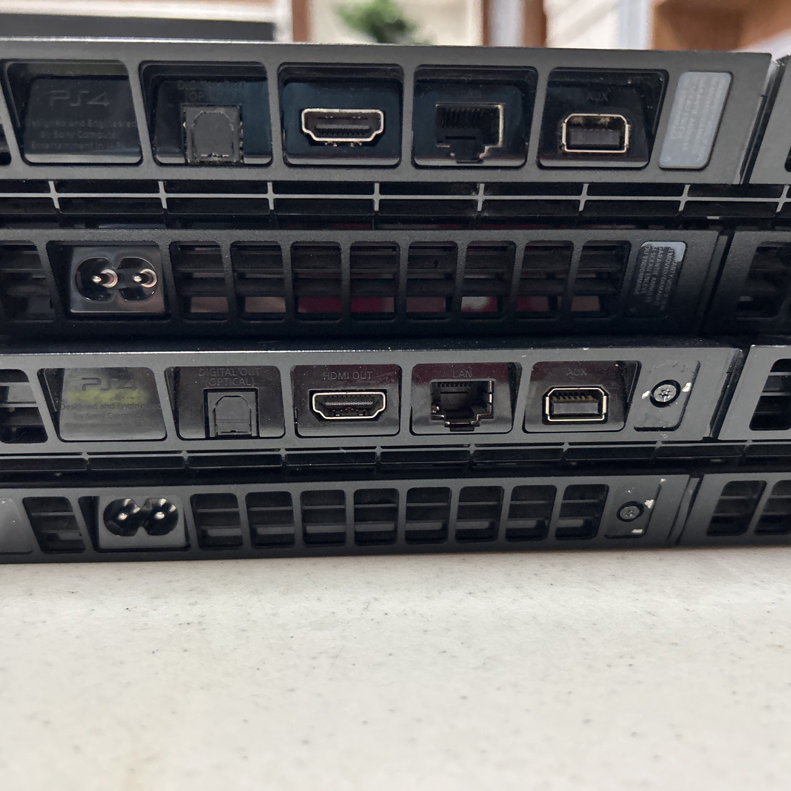 Lot Of 2 Defective Sony PlayStation 4 PS4 Black System Console Only For Parts