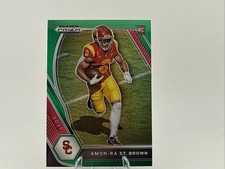 Amon-Ra St. Brown 2021 Panini Prizm Rookie Card #133 Green Prizm Detroit Lions