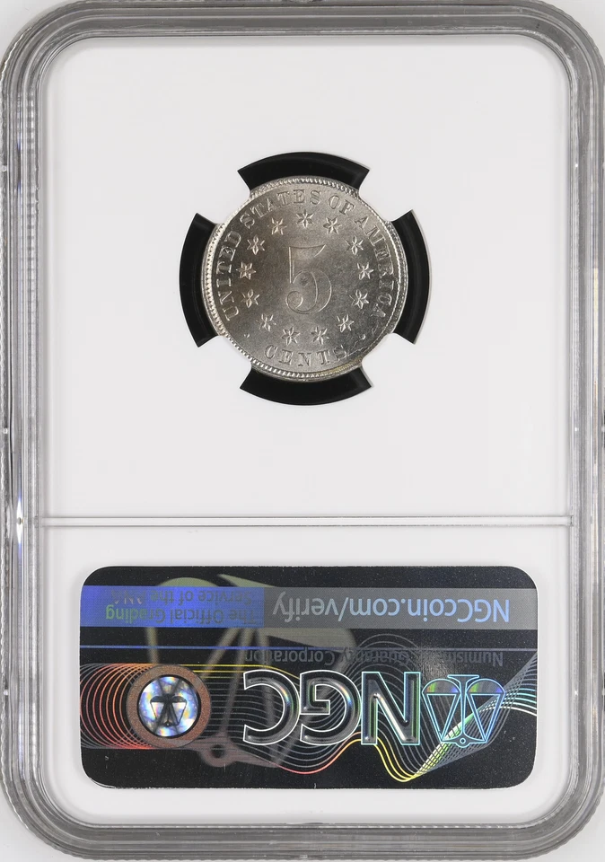 :1882 5C SHIELD NICKEL TYPE II NEAR-GEM MS-64 RARITY R4 353/248 HIGHEST GRADES - Image 2 of 2