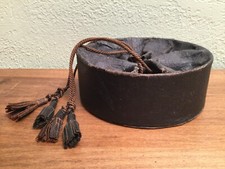 Vintage Leather Drawstring Collar Bag