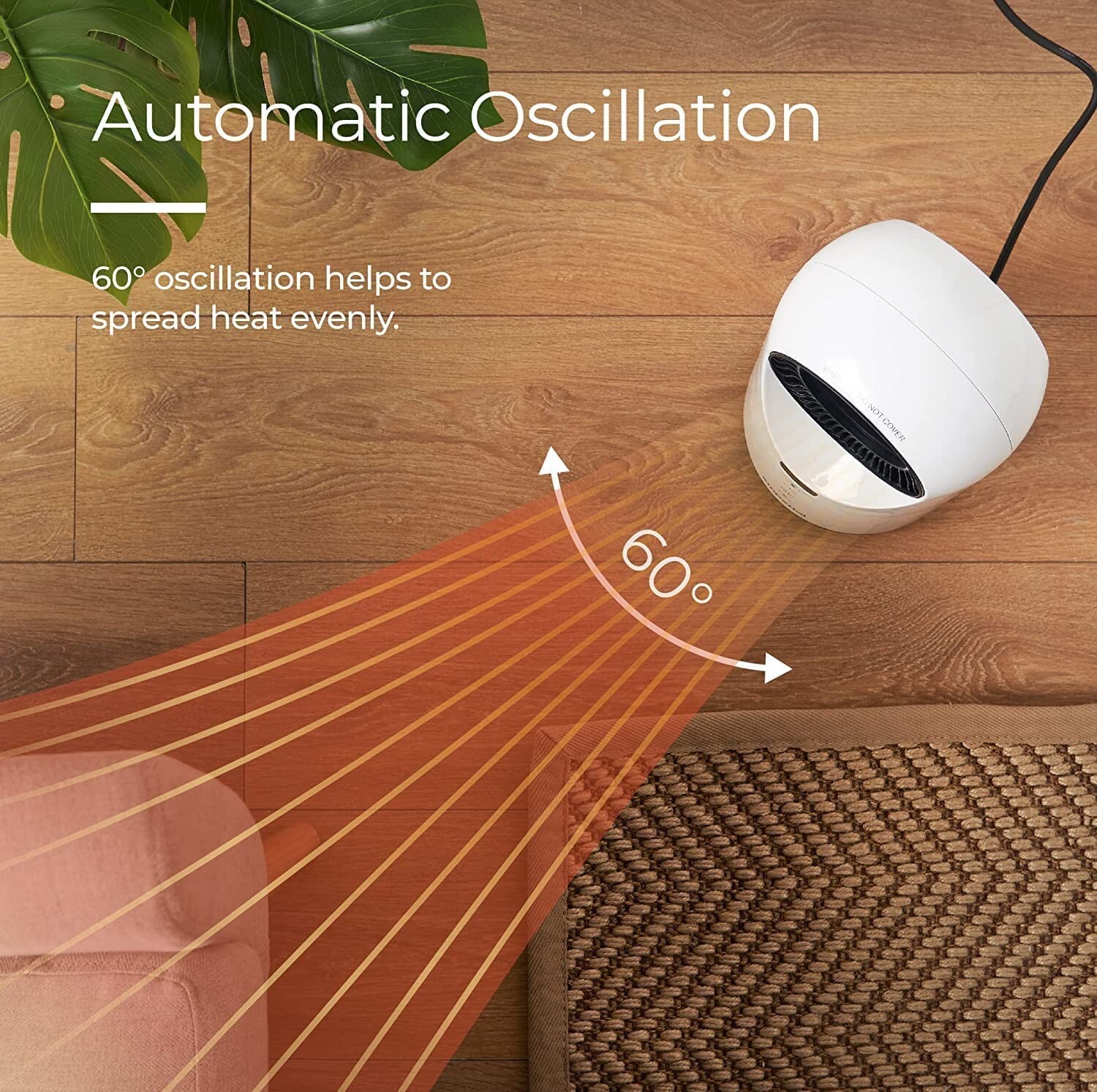 Emperial Bladeless PTC Tower Fan Heater Auto Oscillation Thermostat