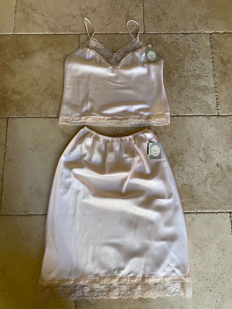 NWT Vintage Christian Dior Monogram Pink Lace Camisole