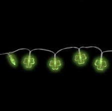 2 PACK St Patricks Day LED Light String Green Shamrocks Battery Operated