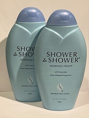 Lot Of 2 Shower to Shower Body Powder MORNING FRESH - 13 oz each