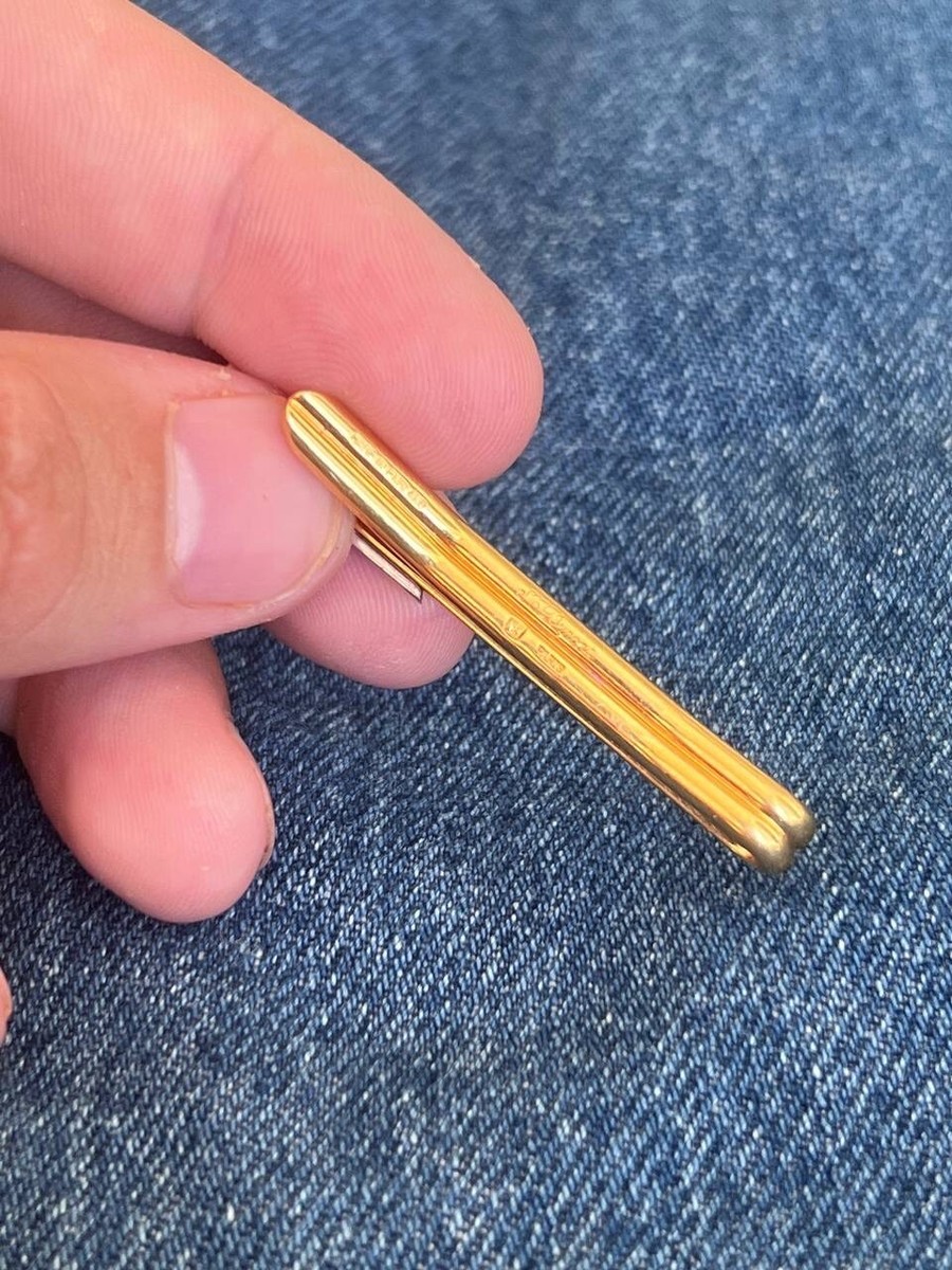 S.T.Dupont Tie Clip France Vintage 90s Made In England Dupont