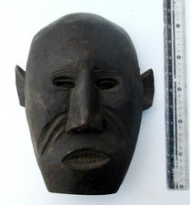 Ancien masque exorcisme chaman bois arbre Tharu Bodhi MAGNIFIQUEMENT SCULPTÉ