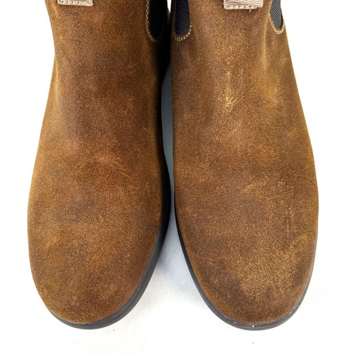 Johnnie -O Men's 10.5 Chill Chelsea Boot Brown Distressed Suede Leather JMFW1310 - Picture 4 of 11