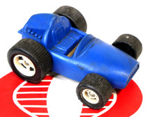 Galanite Plastic Vintage Car Sweden Blue Racecare Buggy