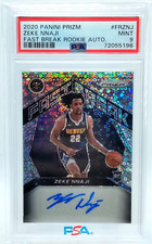 PSA 9 Zeke Nnaji ROOKIE Auto FAST BREAK 2020-21 Prizm Autograph HOLO Disco RC