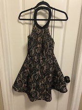 windsor  Black Laced small Halter Neck Revealing Back Dress. Should Fit A Small