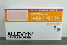 Smith & Nephew Allevyn Gentle Border Silicone Dressing 4"x8" 66800900 Box of 10