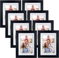 8Er Set Bilderrahmen 10X15 Cm Schwarz Wand Tisch Fotorahmen