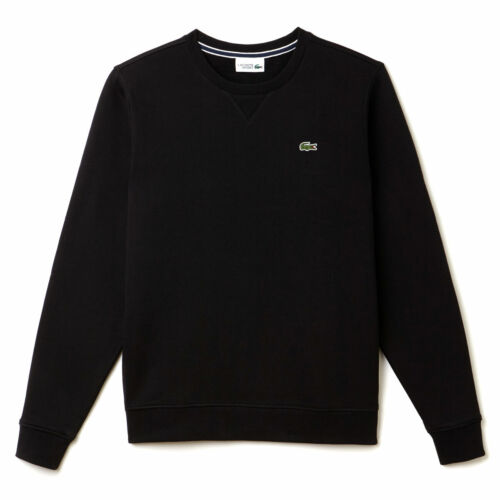 Lacoste Crew Neck Sweatshirt Embroidered Logo Sweatshirt in Black- SH1505-00/C31 - Afbeelding 1 van 1