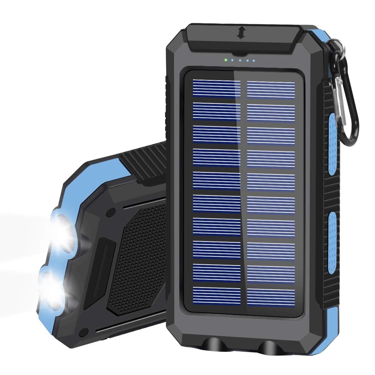 Solar Charger 20000mAh Portable Solar Power Bank for Cell Phone Waterproof Ex...