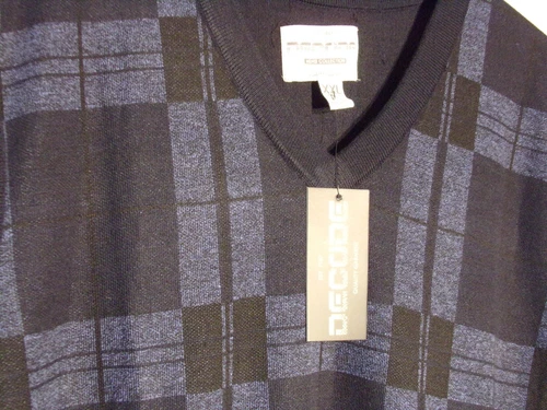 NEW MEN'S DECODE 2XL XXL MULTI-COLOR ARGYLE DIAMOND V-NECK SWEATER VEST #1433 image 4