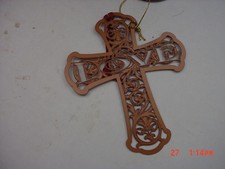 New   "Love" Metal Cross Collectible Christmas Tree Ornament