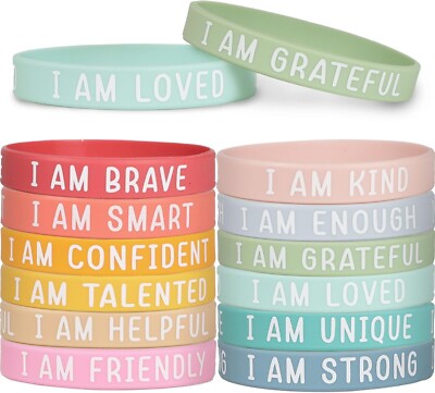 12 Stck. Positivity Affirmation Armbänder inspirierende Armbänder motivierend UK