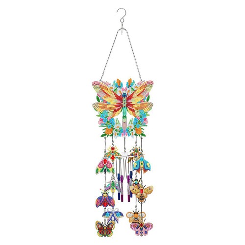 Wind Chime Diamond Painting Bird Butterfly Home Garden Window Decor Hanging - Picture 16 of 17