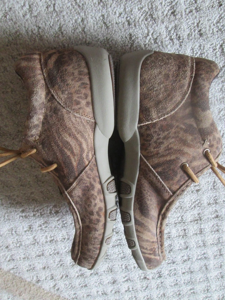 Mocassim feminino Roper couro marrom estampa animal tamanho 10 - Imagem 4 de 4