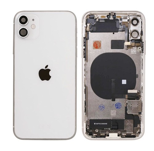 iPhone 11 Housing Back Replacement Silver White With Small Parts OEM Grade AB