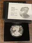 2021-S $1 Proof Type-2 American Silver Eagle & COA in OGP 21EMN