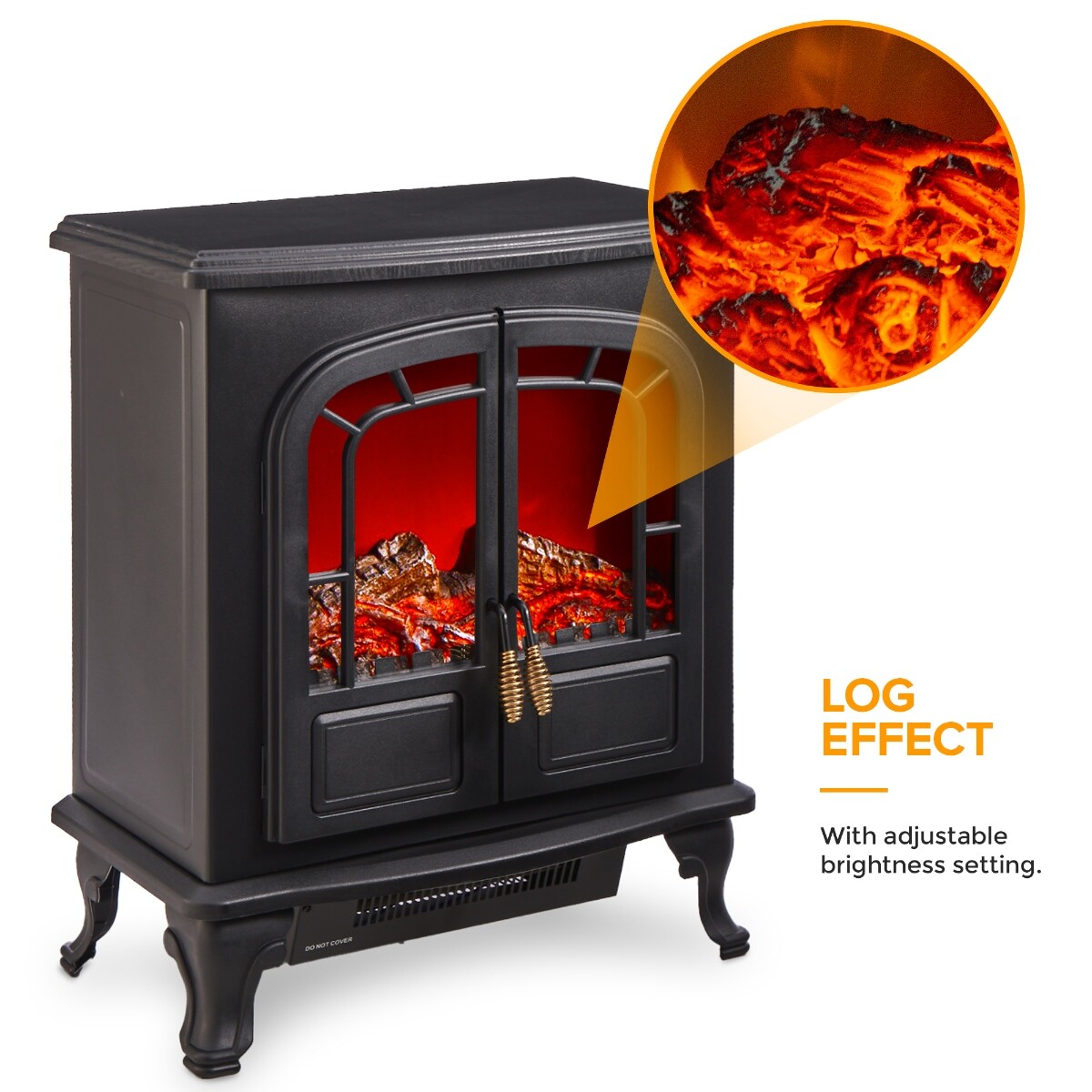 Electric Fireplace Fire Wood Flame Heater Stove Living Room Log Burner Fan  Heat | eBay