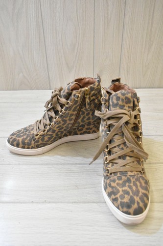leopard wedge sneakers