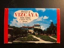 Old Vintage "VIZKAYA-MIAMI-FLORID'A" Fold Out Views posted 1982 Made in USA