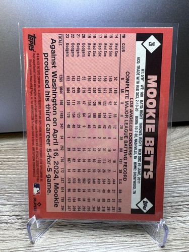 2024 Topps Chrome Lids x Mitchell & Ness #26 Mookie Betts - Bild 2 von 2