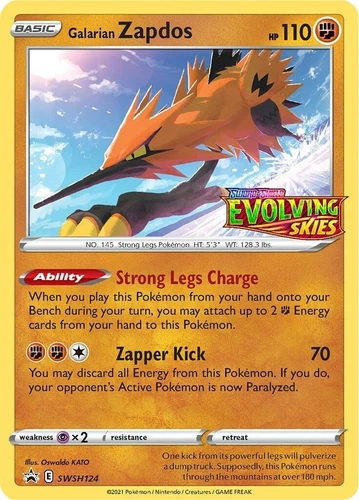 Galarian Zapdos SWSH124 SWSH: Sword & Shield Promo Cards
